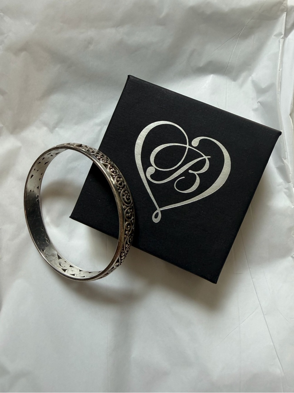 Brighton Sterling Silver Filigree Bangle